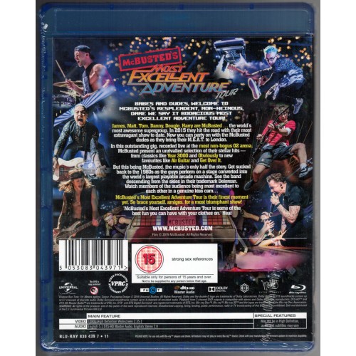 McBusted's Most Excellent Adventure Tour (Blu-Ray 2015) Rating 15 - BRAND NEW