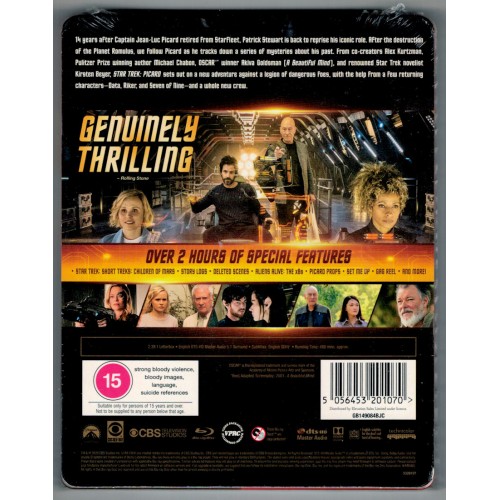 Star Trek Picard: Season One Steelbook (Blu-ray 2020) Rating 15 - BRAND NEW