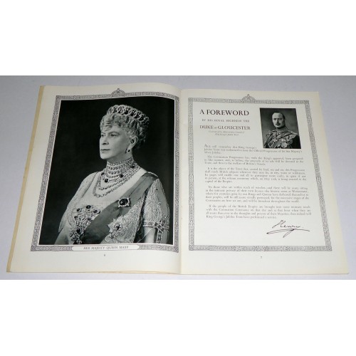 King George VI Coronation - Official Souvenir Programme - Philco Staff Gift King George VI Coronation - Official Souvenir Programme - Philco Staff Gift