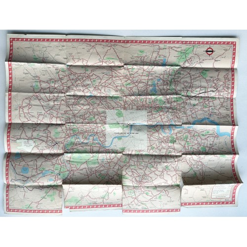 London Transport Central Bus Map 1957 - 557/1214L/500M