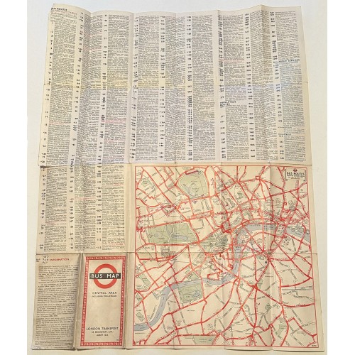 London Transport Central Bus Map 1958 - 1157/2642E 400M