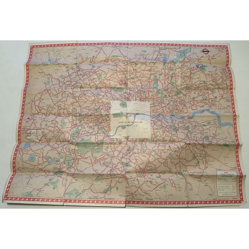 London Transport Central Bus Map 1958 - 1157/2642E 400M