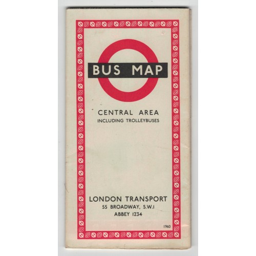 London Transport Central Bus Map 1960 No.4 - 1060 2483E 350M(No.4)