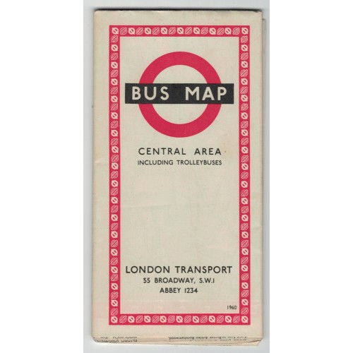 London Transport Central Bus Map 1960 No.3 - 660 1428E 150M(No.3)