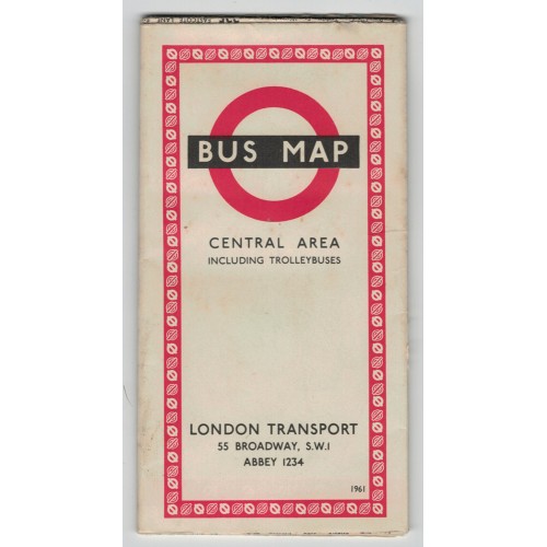 London Transport Central Bus Map 1961 No.4 - 1061/2857E 250M(No.4)