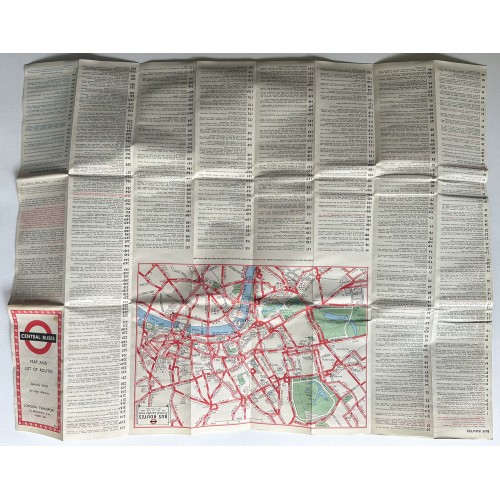 London Transport Central Bus Map 1964 No.3 - Print ref. 964/2657 E (500m) No.3 London Transport Central Bus Map 1964 No.3 - Print ref. 964/2657 E (500m) No.3