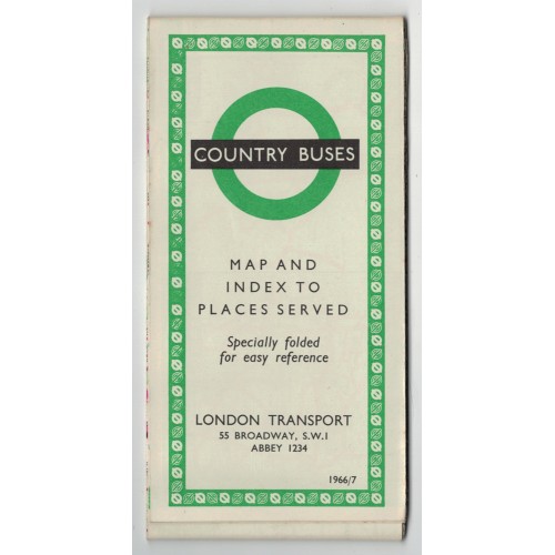 London Transport Country Bus Map 1966/7 - Print ref 366/913s/150M