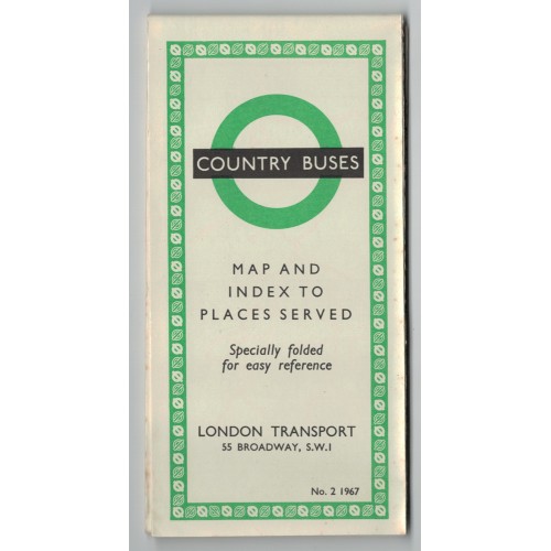 London Transport Country Bus Map 1967 No.2 - Print ref 567/1296C/150M