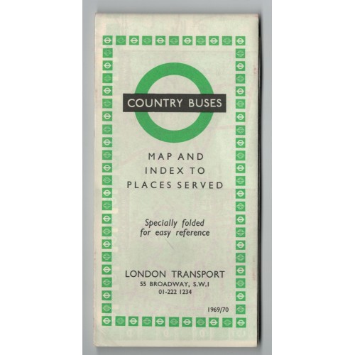 London Transport Country Bus Map 1969/70 - Print ref 769/2472s/150M