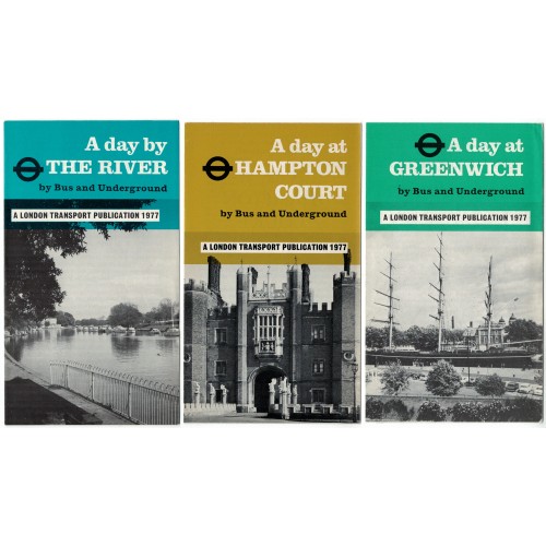 Set of 3 London Transport 'Day Out' by Bus & Underground Leaflets - 1977 Set of 3 London Transport 'Day Out' by Bus & Underground Leaflets - 1977