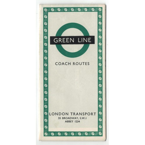 London Transport Green Line Coach Folder Map (1965) - print ref 1164/3347S/100,000