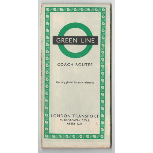 London Transport Green Line Coach Pictorial Map (1964) - print ref 464/1266S/250M(No.1)
