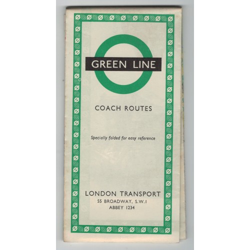 London Transport Green Line Coach Pictorial Map (undated) - no print reference