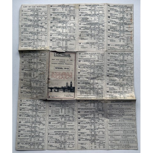LCC Trams Map & Guide of the London County Council Tramways - Spring 1918 LCC Trams Map & Guide of the London County Council Tramways - Spring 1918