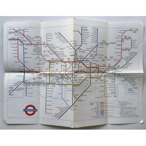 London Transport Underground Large Print Journey Planner May 1994