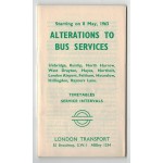 London Transport Alterations to Buses booklet Uxbr...