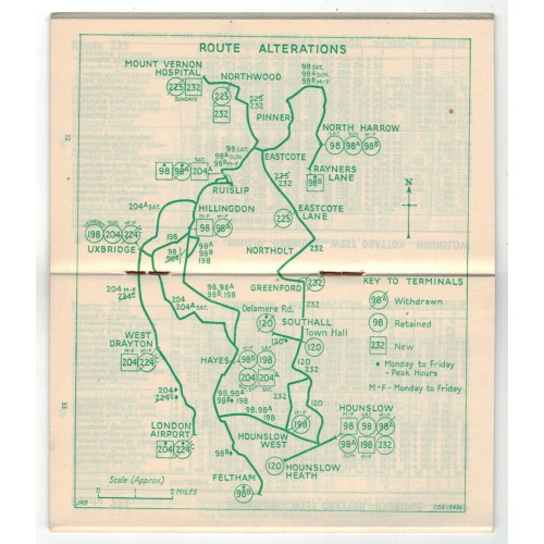 London Transport Alterations to Buses booklet Uxbridge, Ruislip 8/5/63 London Transport Alterations to Buses booklet Uxbridge, Ruislip 8/5/63
