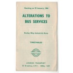 London Transport Alterations to Buses booklet Purl...