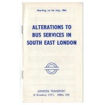 London Transport Alterations to Buses booklet Sout...