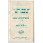 London Transport Alterations to Buses booklet Edgw...