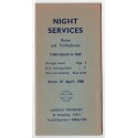 London Transport Night Bus Timetable Booklet 27th ...