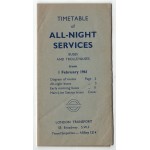 London Transport Night Bus Timetable Booklet 1st F...