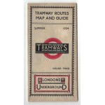 London Tramway Routes Map and Guide - Summer 1924