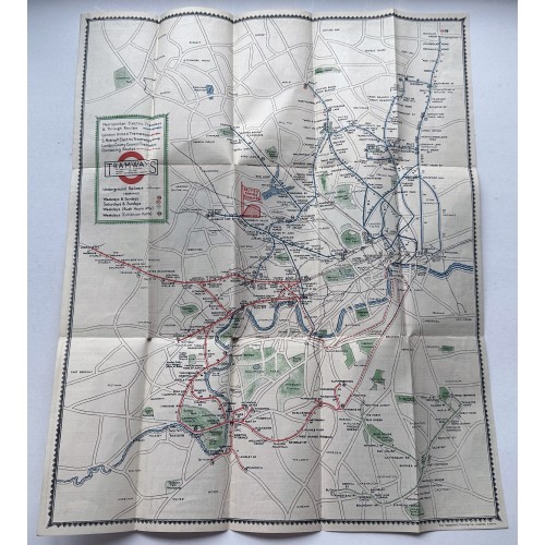 London Tramway Routes Map and Guide - Summer 1924 London Tramway Routes Map and Guide - Summer 1924