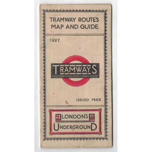 London Tramway Routes Map and Guide - 1927 London Tramway Routes Map and Guide - 1927