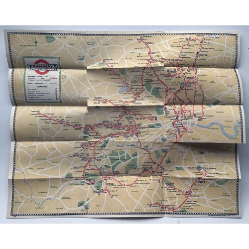 London Tramway Routes Map and Guide - 1927 London Tramway Routes Map and Guide - 1927