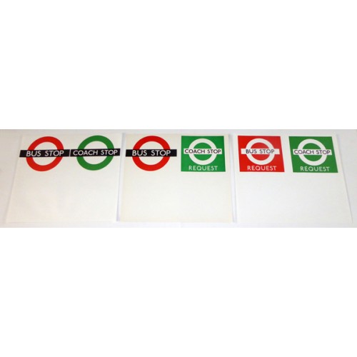 London Transport Paper Temporary Bus Stop Notice Flags (set of 3)