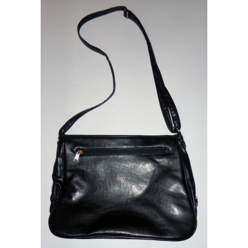 Jazzi Women's Black Leather Shoulder Bag (Style No: 4066PU) - BRAND NEW