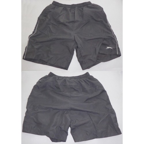 SLAZENGER MEN'S POLYESTER RETRO SHORTS - Colour Grey - Size Small - NEW