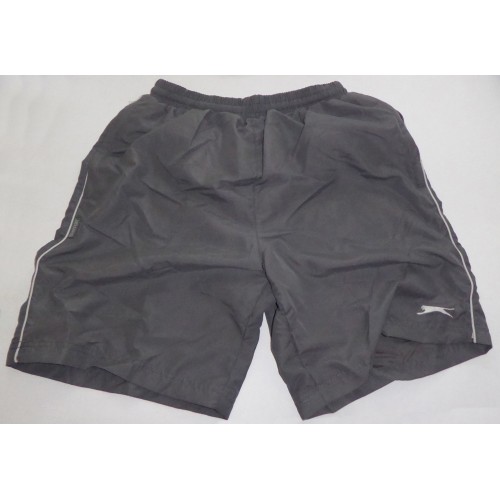 SLAZENGER MEN'S POLYESTER RETRO SHORTS - Colour Grey - Size Small - NEW