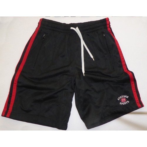 STATURE BRAND MEN'S POLYESTER RETRO SHORTS - Colour Black - Size Small - NEW
