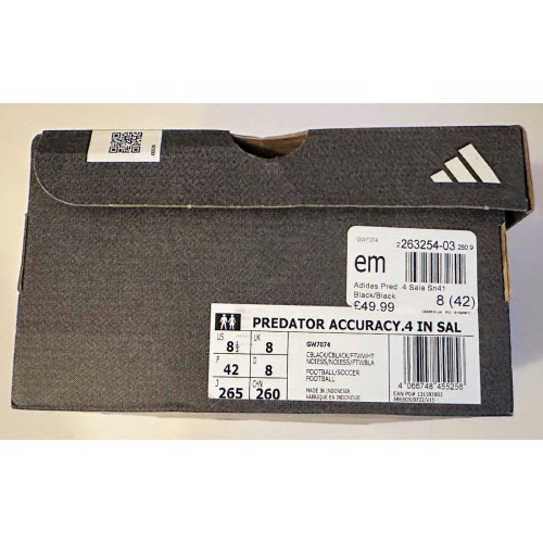 Adidas Predator Accuracy .4 Indoor Sala Boots - Men's Size 8 - BRAND NEW