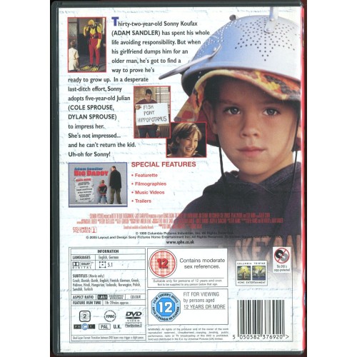 Big Daddy (DVD 2005) Rating 12