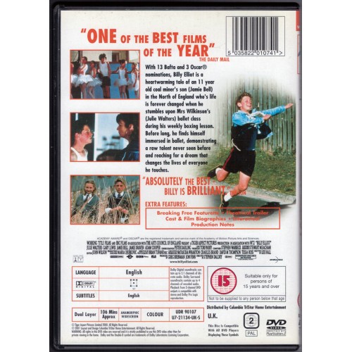 Billy Elliot (DVD 2008) Rating 15