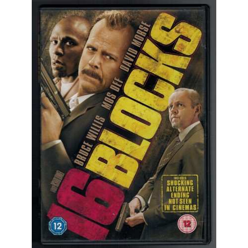16 BLOCKS DVD starring Bruce Willis, Mos Def and David Morse Rating 12