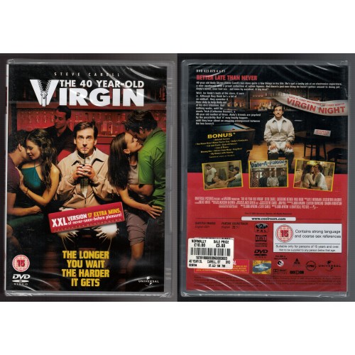 40 YEAR OLD VIRGIN DVD with Steve Carell - BRAND NEW SEALED Rating 15