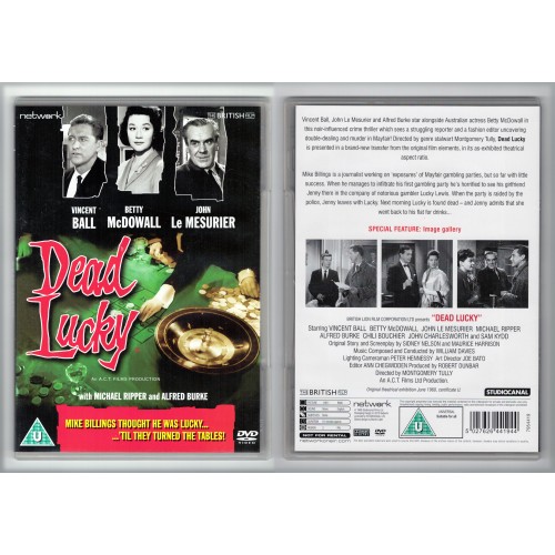 DEAD LUCKY DVD starring Vincent Ball, Betty McDowall, John Le Mesurier