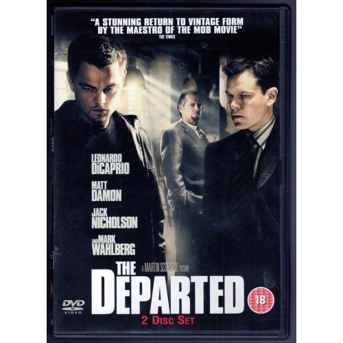 THE DEPARTED 2-disc DVD starring Leonardo DiCaprio, Matt Damon Rating 18