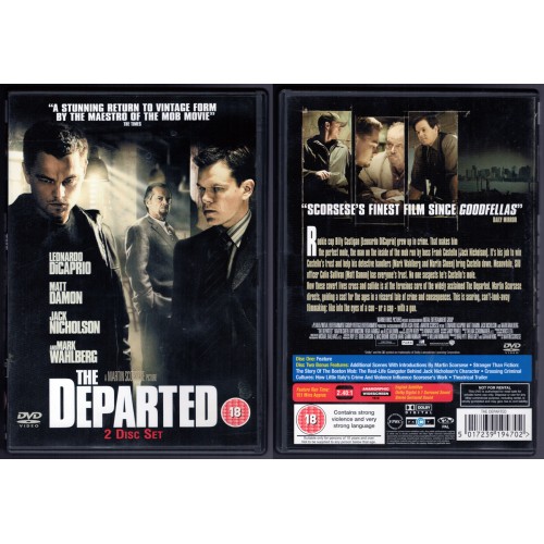 THE DEPARTED 2-disc DVD starring Leonardo DiCaprio, Matt Damon Rating 18 THE DEPARTED 2-disc DVD starring Leonardo DiCaprio, Matt Damon Rating 18