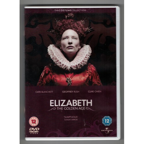 ELIZABETH - THE GOLDEN AGE DVD stars Cate Blanchett, Laurence Fox, John Shrapnel Rating 12