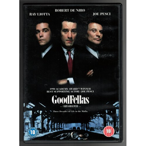 GOODFELLAS DVD starring Robert De Niro, Ray Liotta and Joe Pesci Rating 18