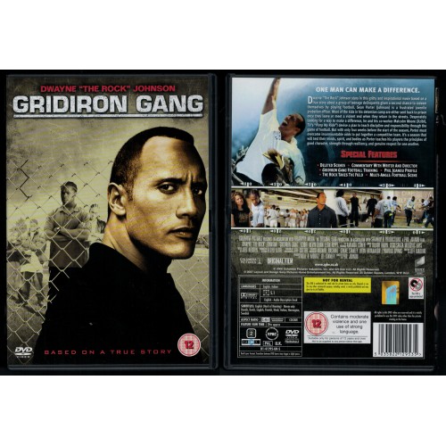 GRIDIRON GANG DVD with Dwayne 'The Rock' Johnson Rating 12 GRIDIRON GANG DVD with Dwayne 'The Rock' Johnson Rating 12