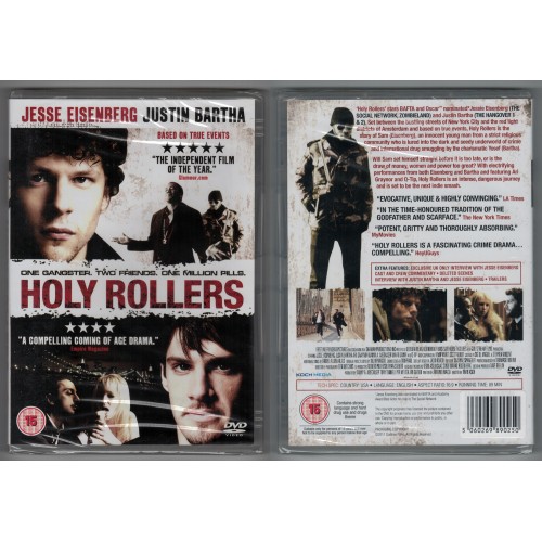 HOLY ROLLERS DVD with Jesse Eisenberg, Justin Bartha - BRAND NEW SEALED Rating 15 HOLY ROLLERS DVD with Jesse Eisenberg, Justin Bartha - BRAND NEW SEALED Rating 15