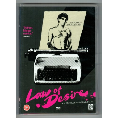 LAW OF DESIRE DVD - A Pedro Almondóvar Film with Antonio Banderas Rating 18