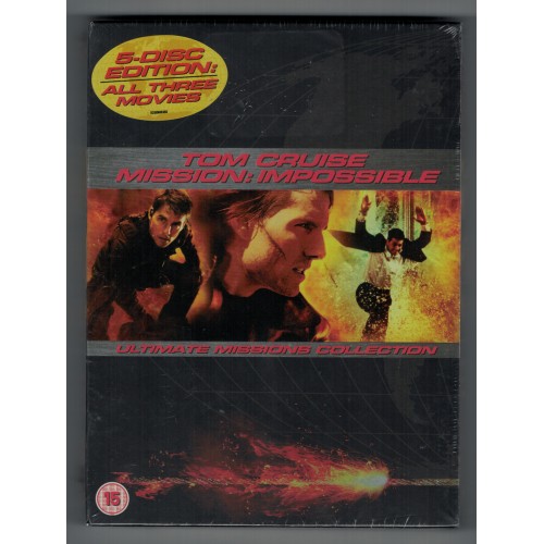 TOM CRUISE MISSION: IMPOSSIBLE DVD BOX SET FILMS 1, 2 & 3 - BRAND NEW SEALED Rating 15
