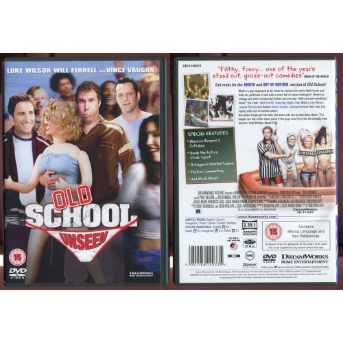 OLD SCHOOL UNSEEN DVD with Luke Wilson and Will Ferrell Rating 15